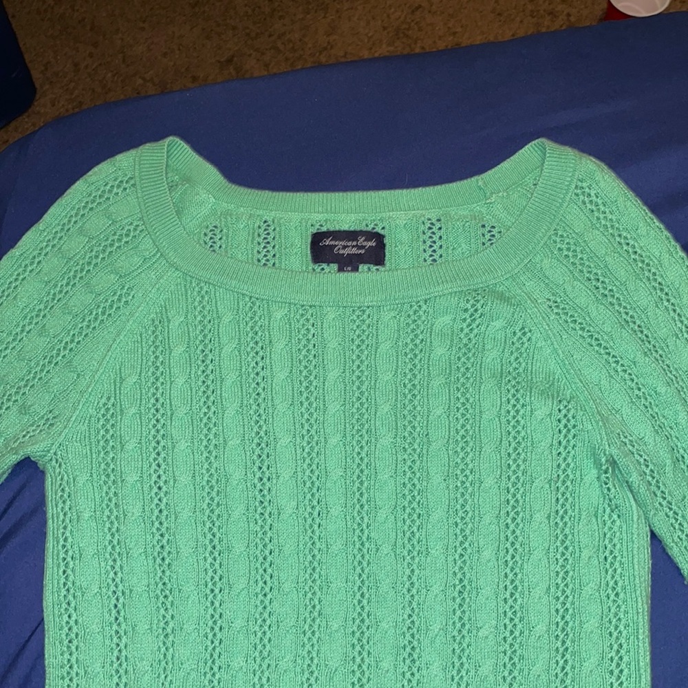 American Eagle Outfitters mint green sweater, size L